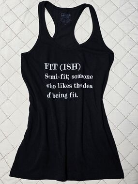 Coming Soon - MD Center Stage Black FIT(ISH) Racerback Tank Top